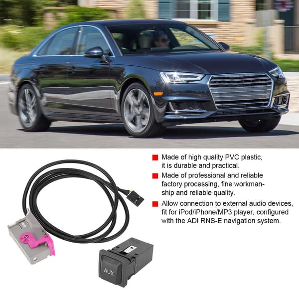 Audi RNS-E 32-PIN 3.5mm AUX Input Kabel Bil CD Ekstra Linje