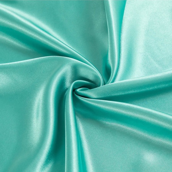 Satinpudebetræk til hår og hud, 2-pak - pudebetræk i standardstørrelse - satinpudebetræk med kuvertlukning 20 x 29 Turquoise