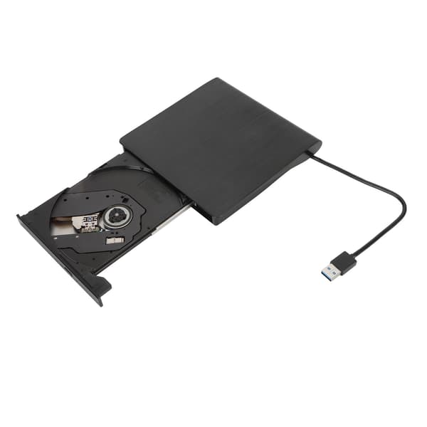 Ekstern USB 3.0 CD DVD-brænder læser skriver Plug and Play til bærbar pc Windows Mac OS sort