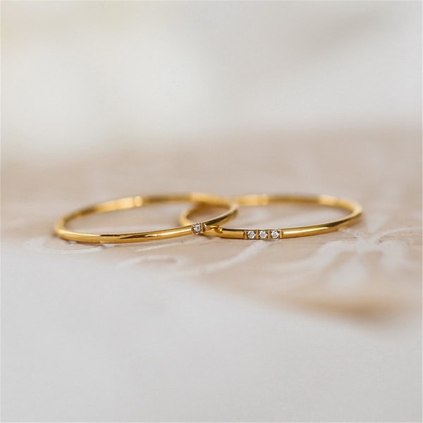 Kvinner Ring Levende Farge Rust-proof Titanium Stål Kvinner Bryllupsseremoni Glitrende Ring For Kvinne US 6 A