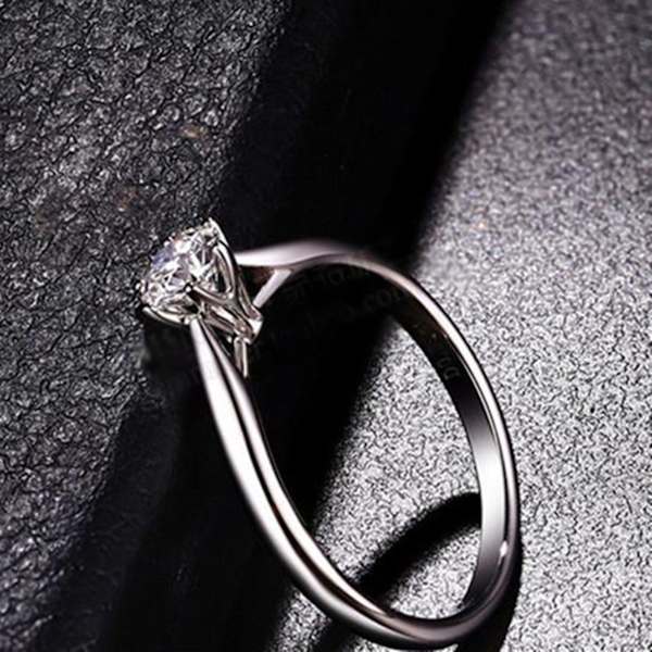 Ring Sexklor Elegant legering Cubic Zirconia Ring för fest Golden US 9
