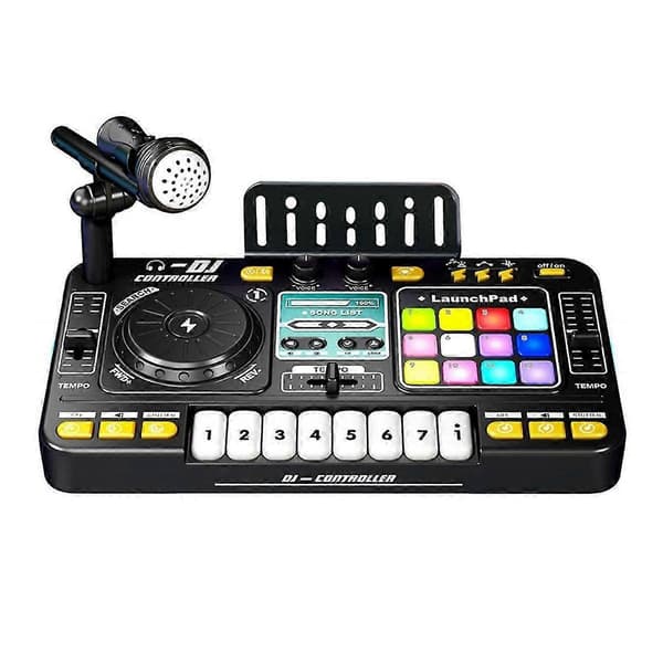 Børn Simulation Multifunktionel DJ Mixer Controller Elektronisk Orgel DJ Afspiller Musik Underholdningslegetøj