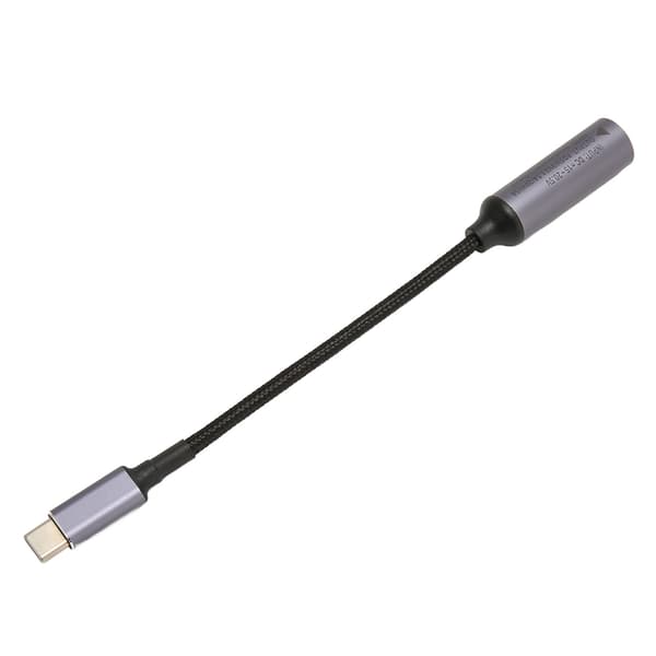 100W USB C till DC 6.5x1.4mm Nylonflätad Laddningskabel för Surfplatta Telefon PC