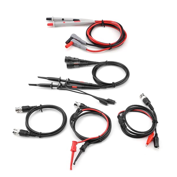 Oscilloskop multimeter testledninger med krokodilleklemmer og utskiftbare sondetips