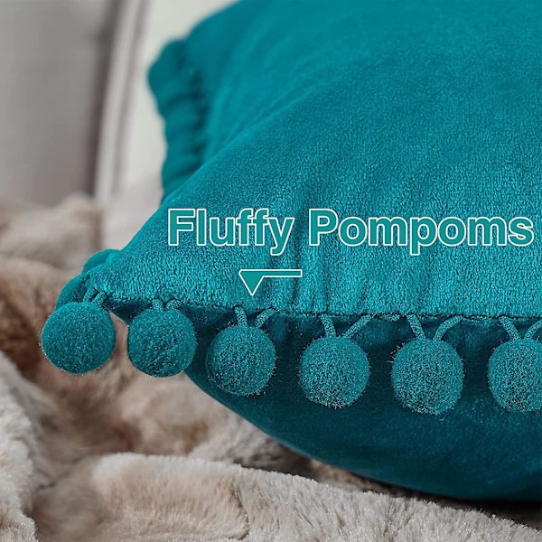 Dekorative lumbale putetrekk 12 X 20 tommer myke partikler Fløyels solide putetrekk 20**20* Teal