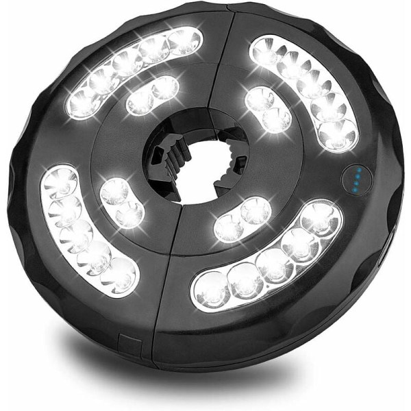 LED Varmt Hvitt Lys Lading Ny Utendørs Strand Fritid COB USB Lade Paraply Light
