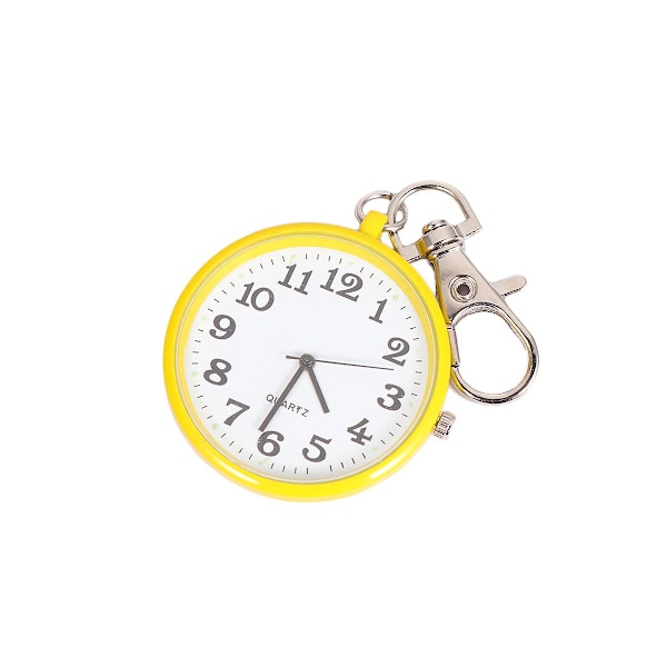 Retro hengende lommeur Vintage klokke anheng kjede halskjede lommeur halskjede rosenrød Yellow