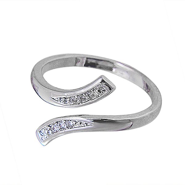 Hot Fashion Charm Dam Naturlig 925 Sterling Silver Justerbar Storlek Ring