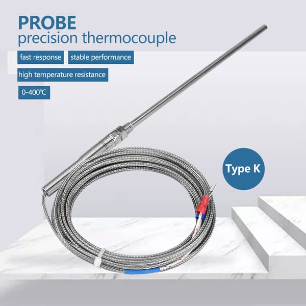 M8 K-typ termoelementsond temperatursensortråd 0-400 ℃ (5m)