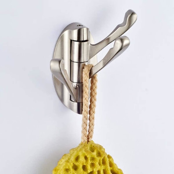 Klädkrok, Solid Metal Roterbar Krok Vikbar Swing Klädhängare