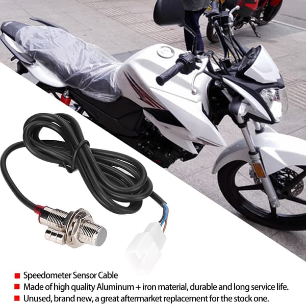 Motorcykel Digital Odometer Speedometer Sensor Kabel med 3 Magneter