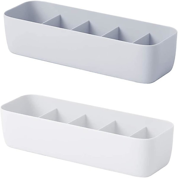2 stycken organizer för underkläder, organizer, Pp plast staplingsbara lådorganisatörer för bh, strumpa, slips, halsduk (2 färger)