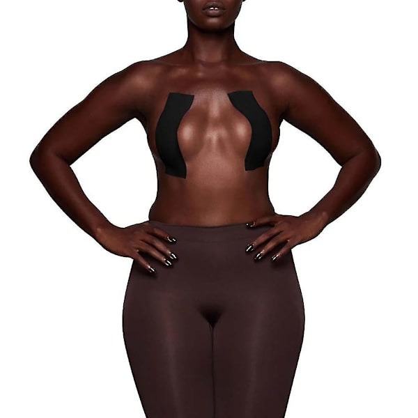 Brystpude med brystpude Push Up usynlig klistermærke Black S - 2.5CM x 5.0M