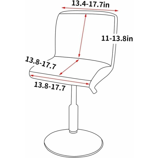 Ønskebarstol 2 stk Elastisk stolebetræk Lavrygget stolebetræk til bar højstolsbetræk, spisestuestol sædebeskytter, f