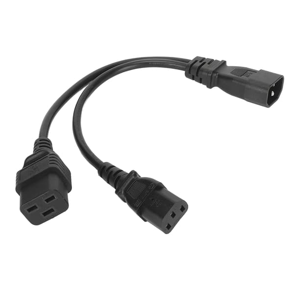 IEC320 C14 - C19 ja C13 virtajohto Y-jakaja 10A 250V 32cm