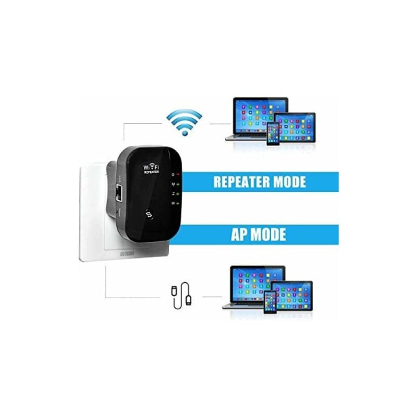 Svart europeisk signalförstärkare förbättra trådlös wifi-signalnätverksrepeater