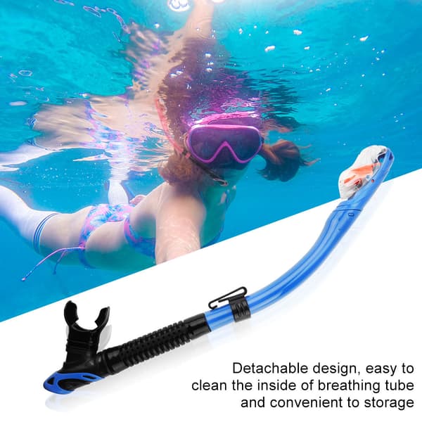 KEEP DIVING Full Dry Snorkel Blå Undervattens Andningsrör Simsportutrustning