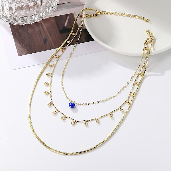 Halsband Flerlagers modesmycken B1910 N2303-07
