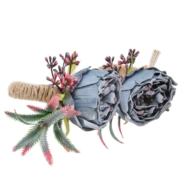 Innovativ 2. generations blomster servietringholder til hotelrestaurant, blå