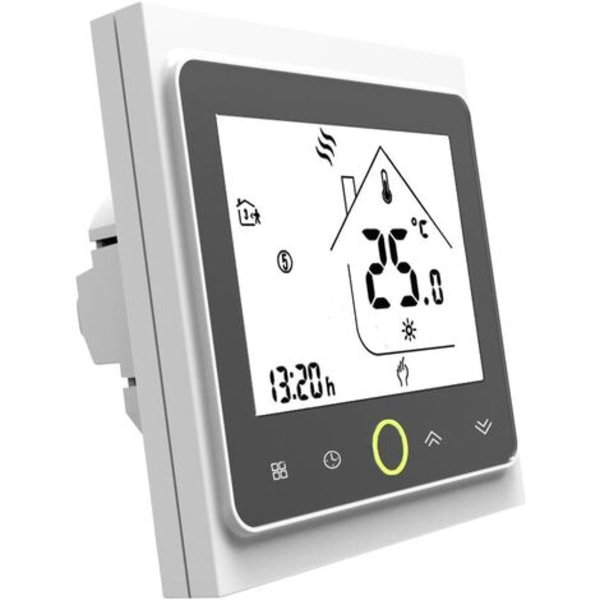 WiFi-termostat til gas-/vandkedel, LCD-skærm (TN-skærm) Smart termostat, programmerbar baggrundsbelyst touch-knap med A