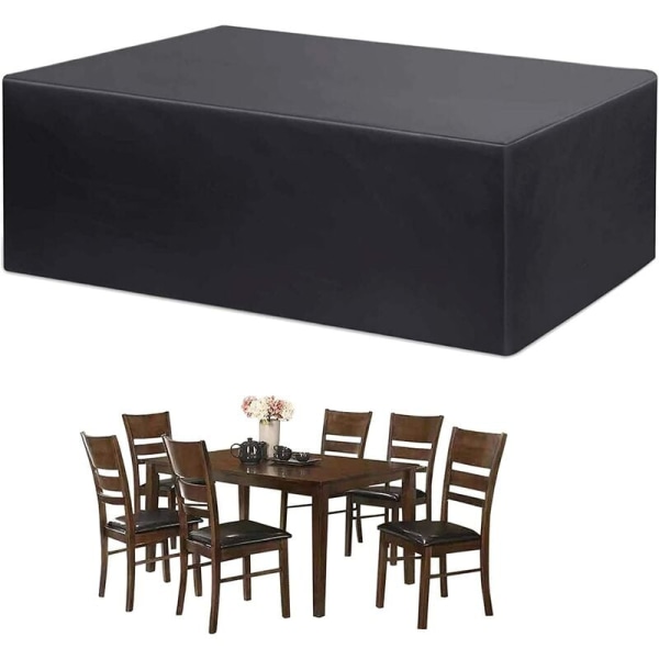 Puutarhapöydän ja tuolin cover vedenpitävä pölytiivis huonekalujen cover (420D 180 * 120 * 74 cm),