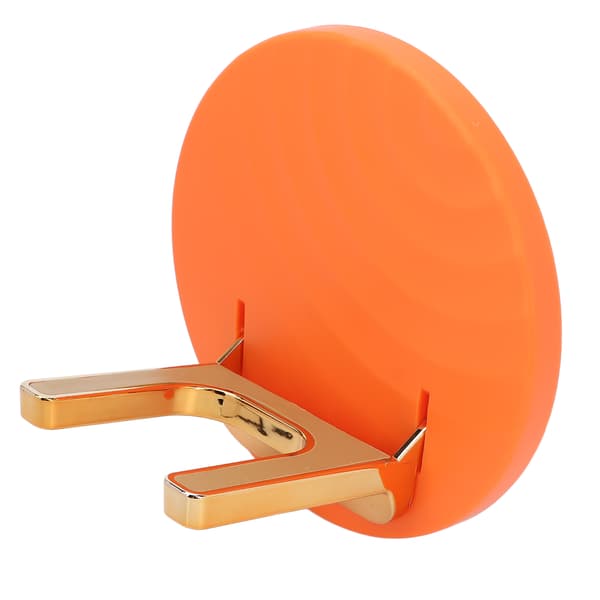 Vægmonteret Foldbar Hårtørrerholder Selvklæbende Hårtørrer Rack Organizer til Badeværelse Orange