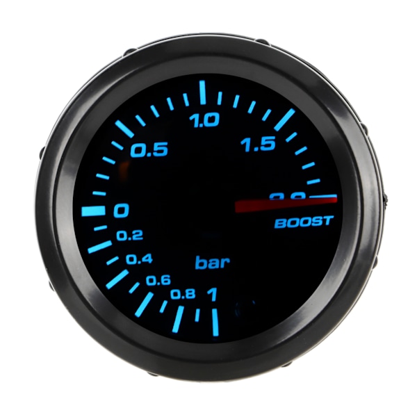 2in 52mm Turbo Boost Måler med 7 Farve LED Baggrundslys Sensor Pointer Universal til Benzin Modificerede Biler