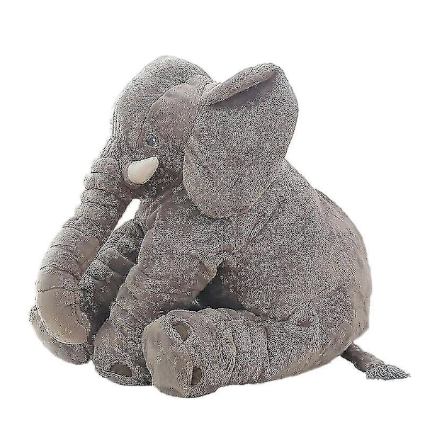 Stor mjuk söt kudde Plysch fylld elefant Djurleksak Barngåva A gray 40cm