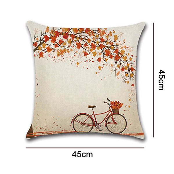 Høstputetrekk 45*45cm For Høstdekor Sett med 4 putetrekk Maple Leaf Theme