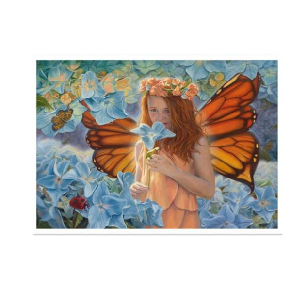 Blomsterfe diamantmaleri (30X40cm) A