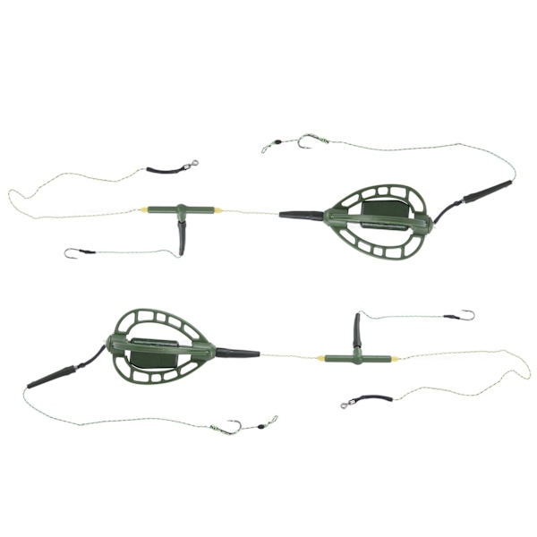 2 stk. Europæisk stil Lang Line Carp Nesting Device Fiskesæt Agnfoder 48g