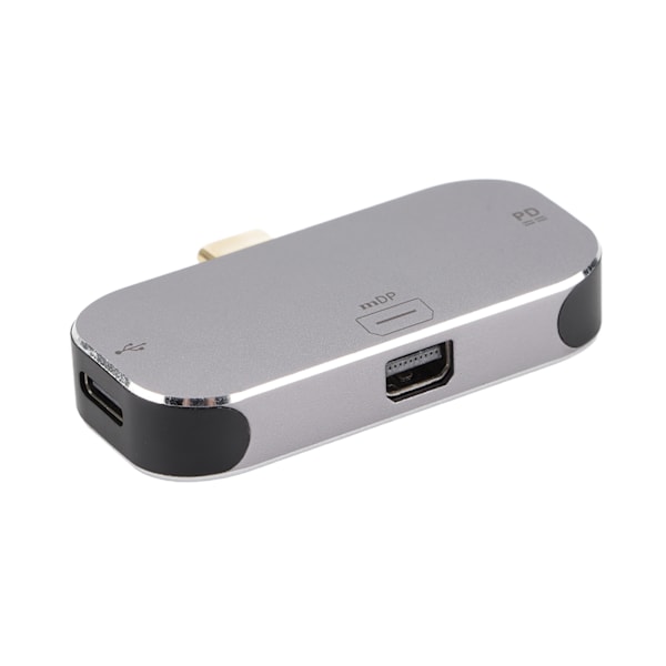 USB C Hub 3 i 1 Type C Han til Mini DP 2 Type C Hun Dockingstation Kompatibel med Windows Android OS X
