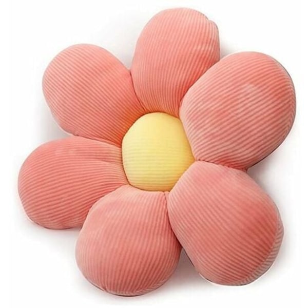 Blomsterpute Plysjpute,Kawaii Flower Shape Pute, Blomsterform Dekorativ pute for stolsofagulv, Rosa Daisy