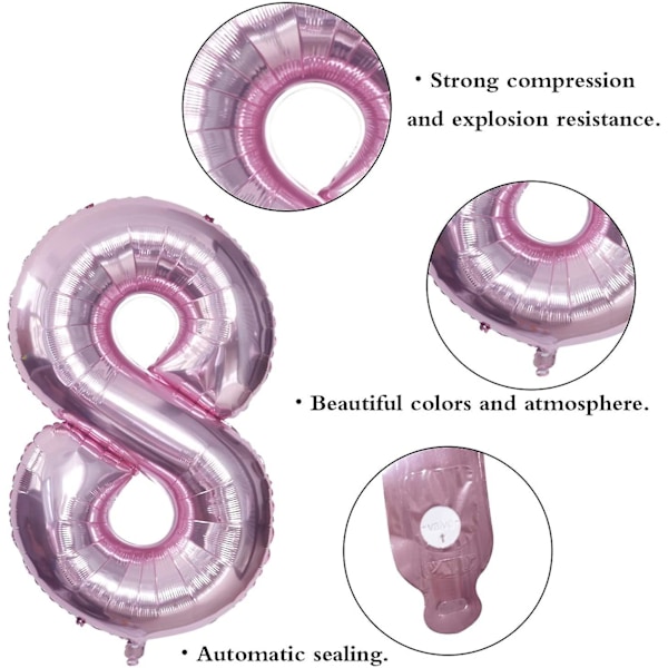 Rosa sifferballonger