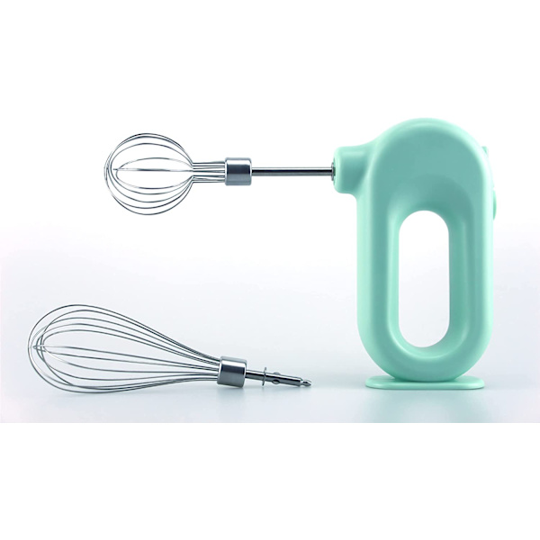 Sladdlös elektrisk handmixer för hushåll, USB uppladdningsbar bärbar äggvisp med 2 avtagbara vispar