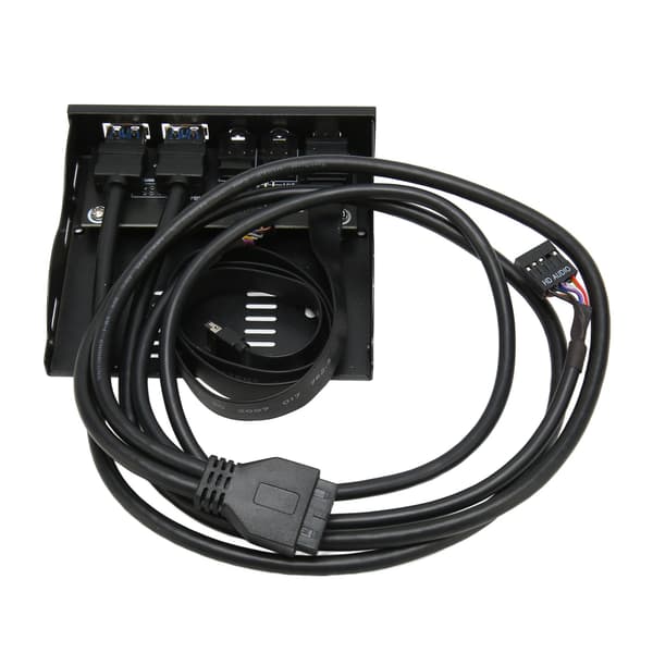 USB 3.2 Hub 10Gbps Frontpanel Plug and Play Jernkabinett Diskettstasjonsleser Kompatibel med Windows og Linux