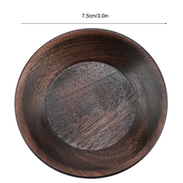 Mørk Tre Rund Fruktskål 7.5cm