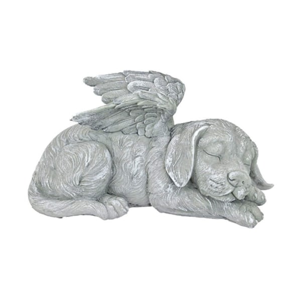 Pet Angel Dog Æresstatue Gravstein, 12 cm, polyresin