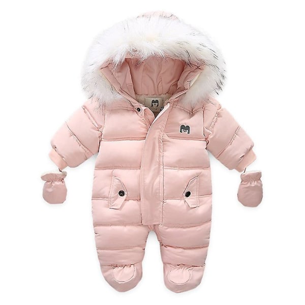 jumpsuit för baby fleece 66cm pink