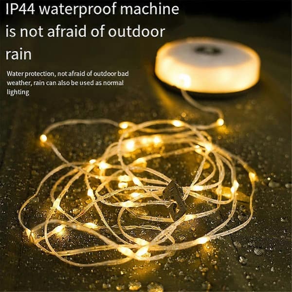 Camping String Lights, med 8 justerbare moduser, oppladbar LED-campinglanterne, campinglys for