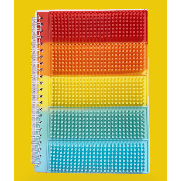 Silikon Dekompression Glans Notebook Mjuk Silikon Band Dekompression Notebook Bekväm massage Avslappningsarbetsbok (Macaron A5),