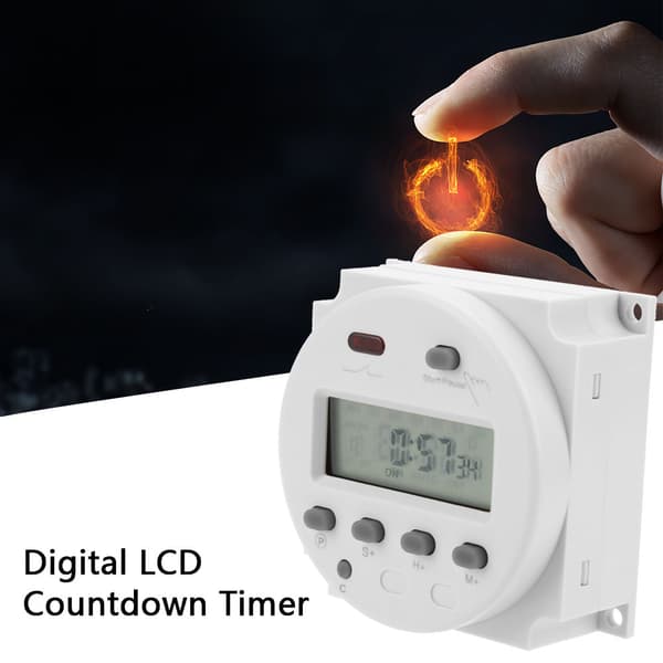 CN102A Digital LCD Elektronisk Timer 220V Nedtelling Tid Kontroll Bryter