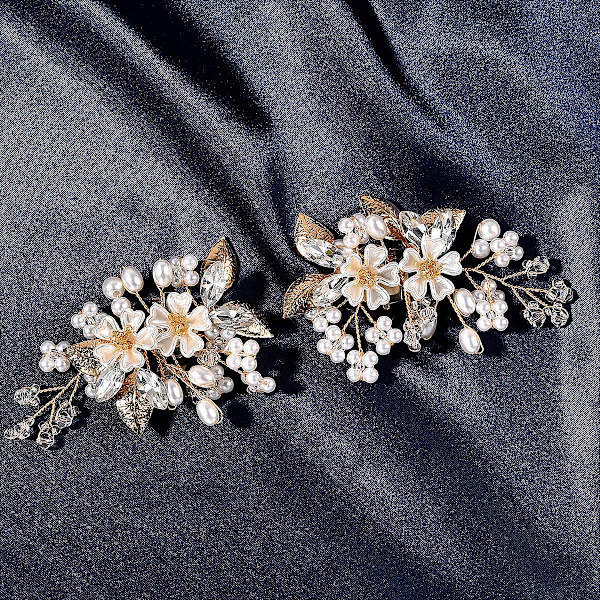 Alloy Rhinestone Shoes Spänne DIY Avtagbart högklackat spänne Brudtillbehör Gold