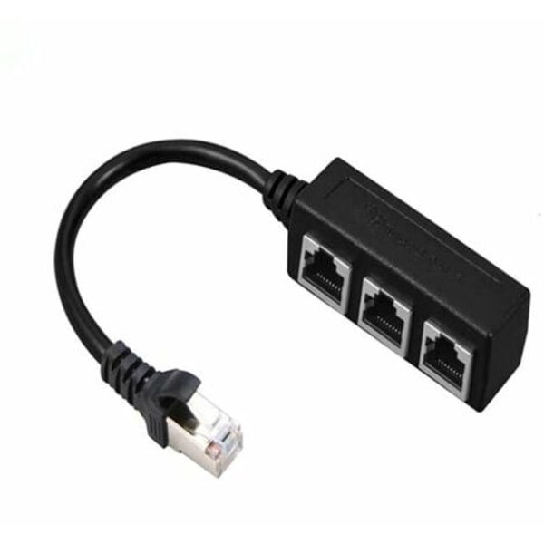 RJ45 1 - 3 Ethernet LAN -verkkokaapeli, RJ45 uros 1 - 3 femLAN Ethernet-kaapelisovitin laiteportin suojaamiseen.