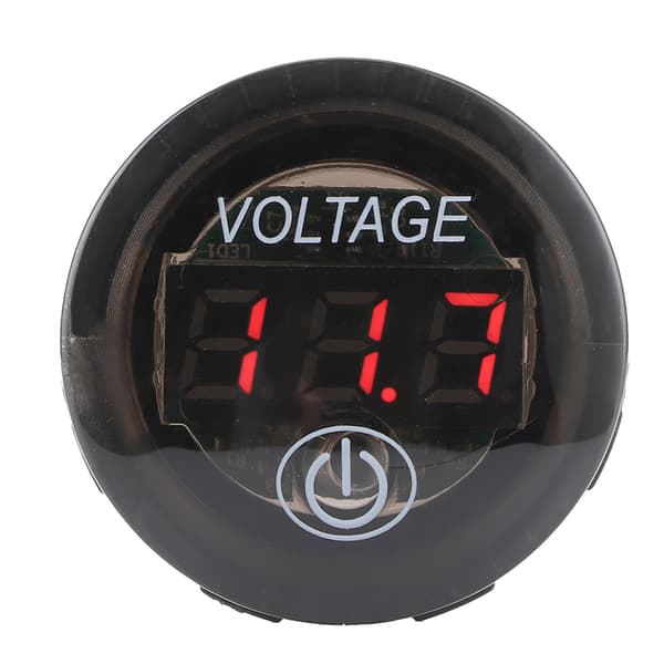 Universal LED DC Digital Voltmeter Bilbatterimätare 12V 24V Touch Switch Röd