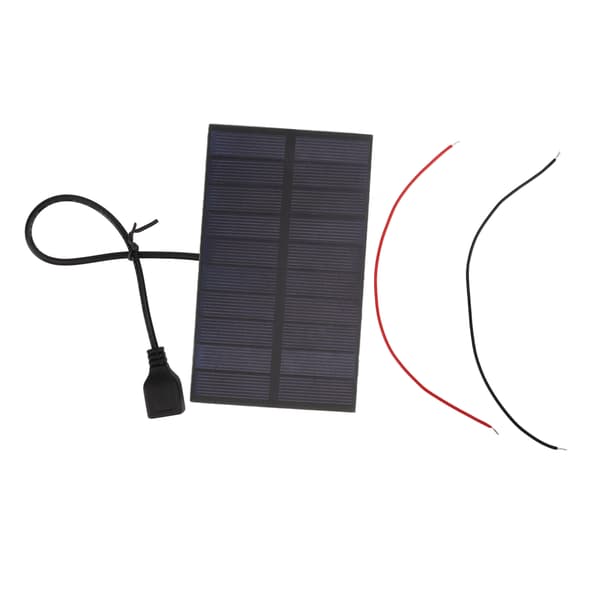 1.5W 5V Monokrystallinsk Silisium Fleksibelt Mini Solcellepanel med USB DIY