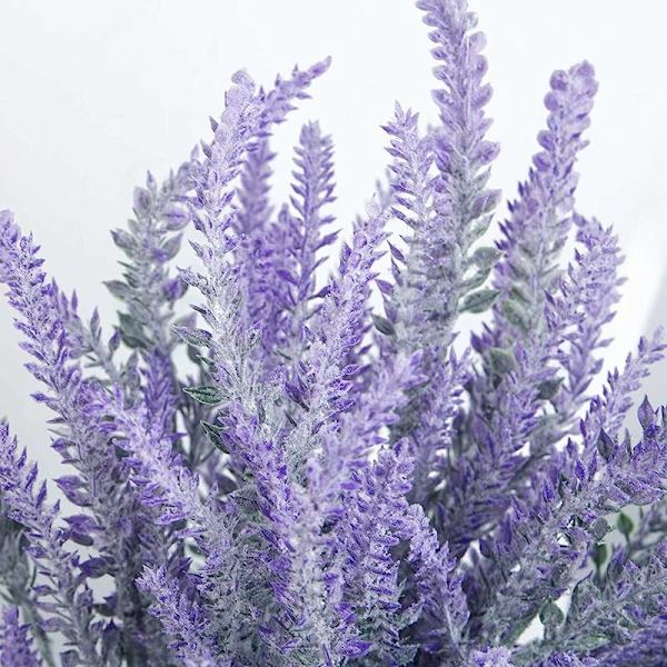 Kunstig blomst simulering lavendel simulering grønn plante (10 stk lavendel-lilla flokk),