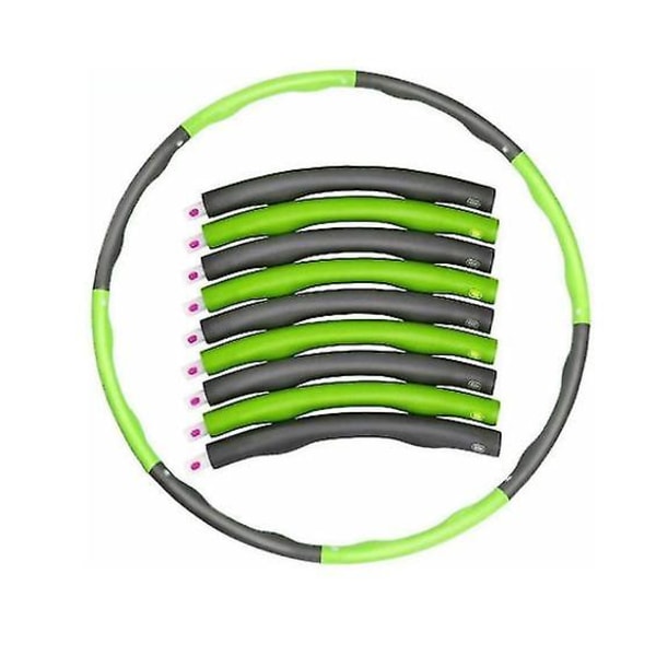 Grøn/grå vægtet sammenklappelig hula bøjle polstret abs Motion Gym Workout