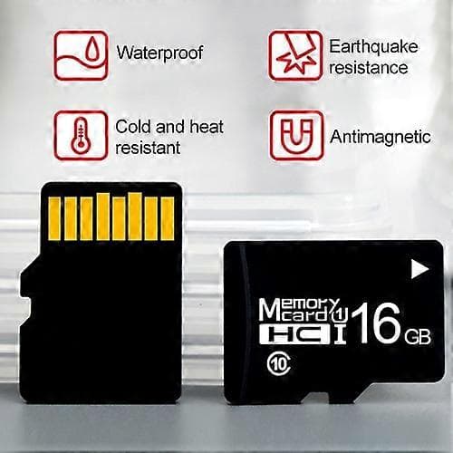 16GB High Speed Class10 Sort TF (Micro SD) Hukommelseskort Not Specified