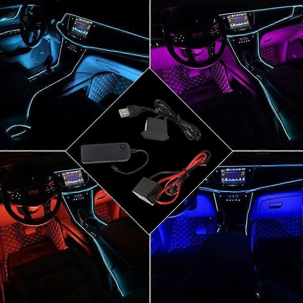 EL Wire Strømforsyning Neon Lys Bil Omgivelseslys Driver Transformator For Neon Belysning Stripe Tilbehør 3V 5V 12V USB Drive